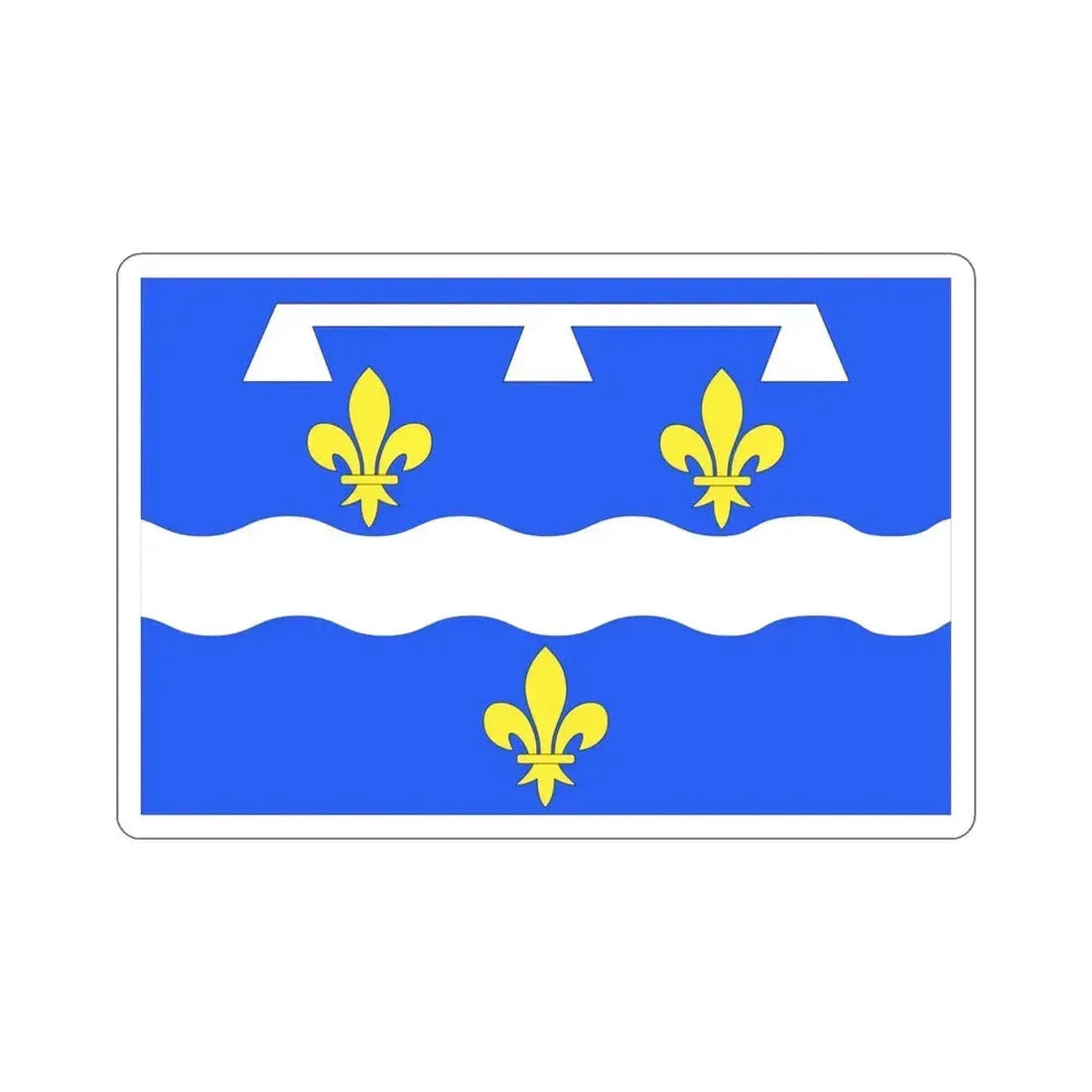 Flag of Loiret France 2 STICKER Vinyl Die-Cut Decal 4 Inch - The Sticker Space