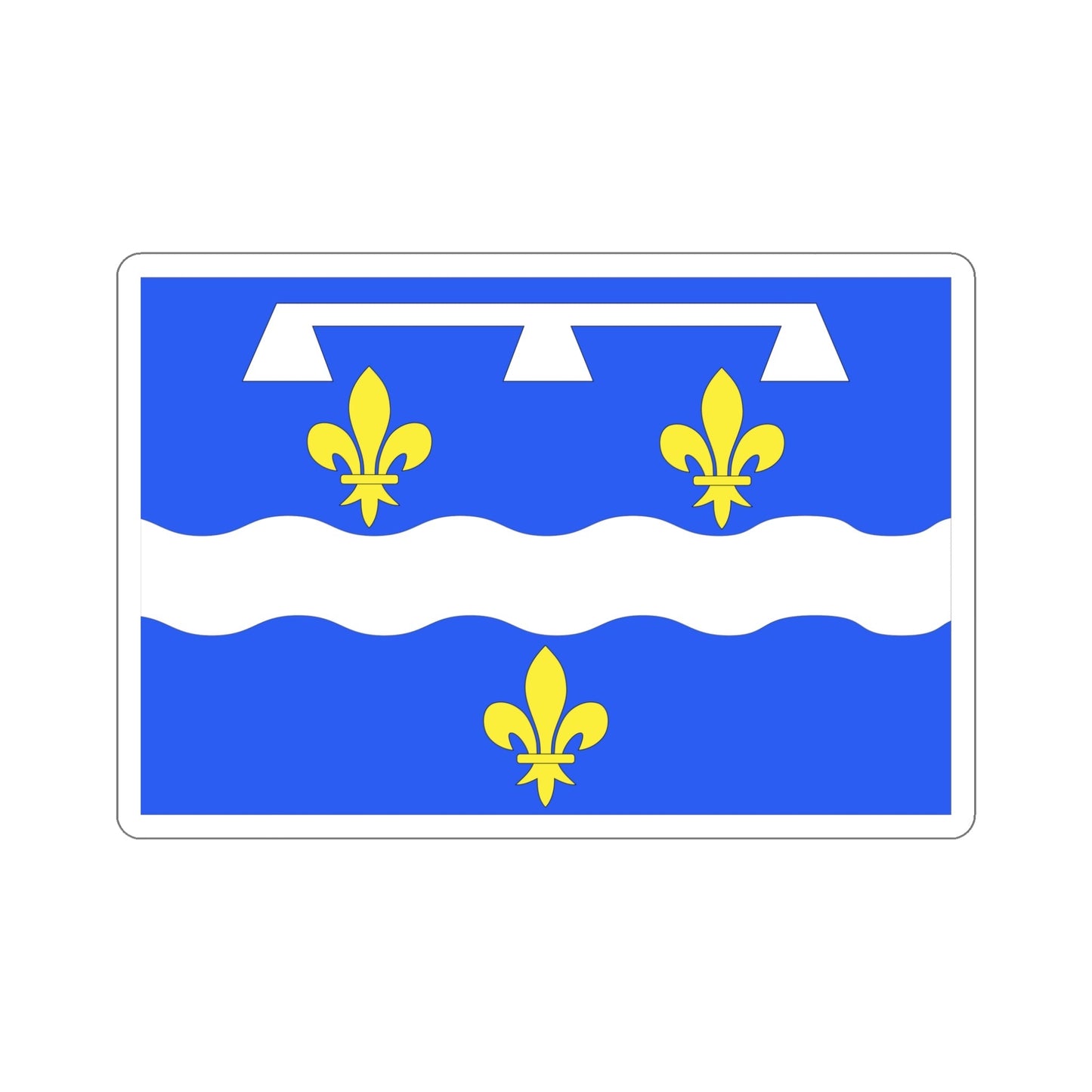 Flag of Loiret France 2 STICKER Vinyl Die-Cut Decal-5 Inch-The Sticker Space