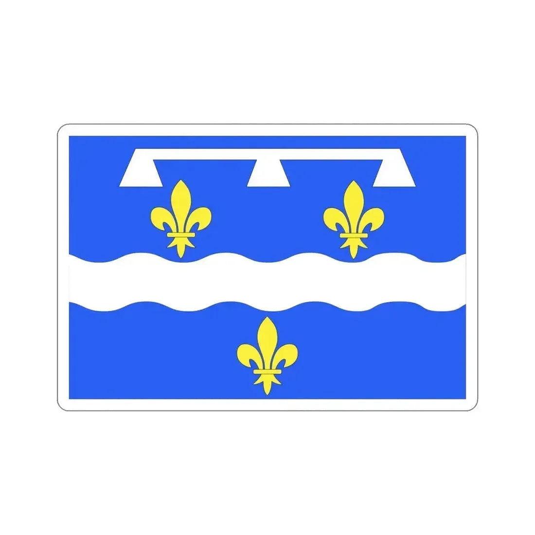 Flag of Loiret France 2 STICKER Vinyl Die-Cut Decal 5 Inch - The Sticker Space