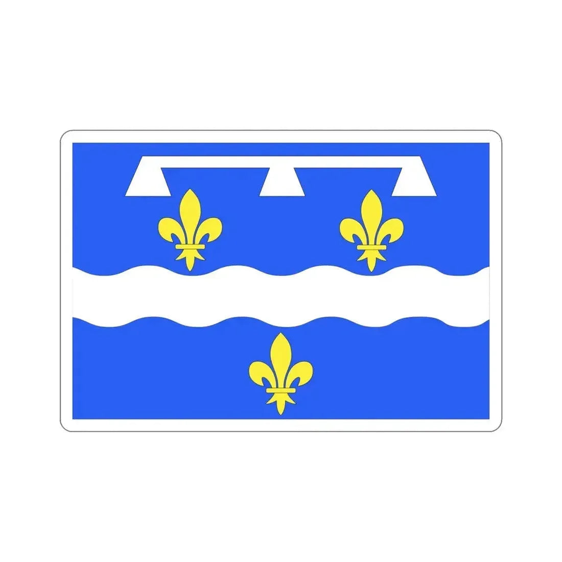 Flag of Loiret France 2 STICKER Vinyl Die-Cut Decal 5 Inch - The Sticker Space