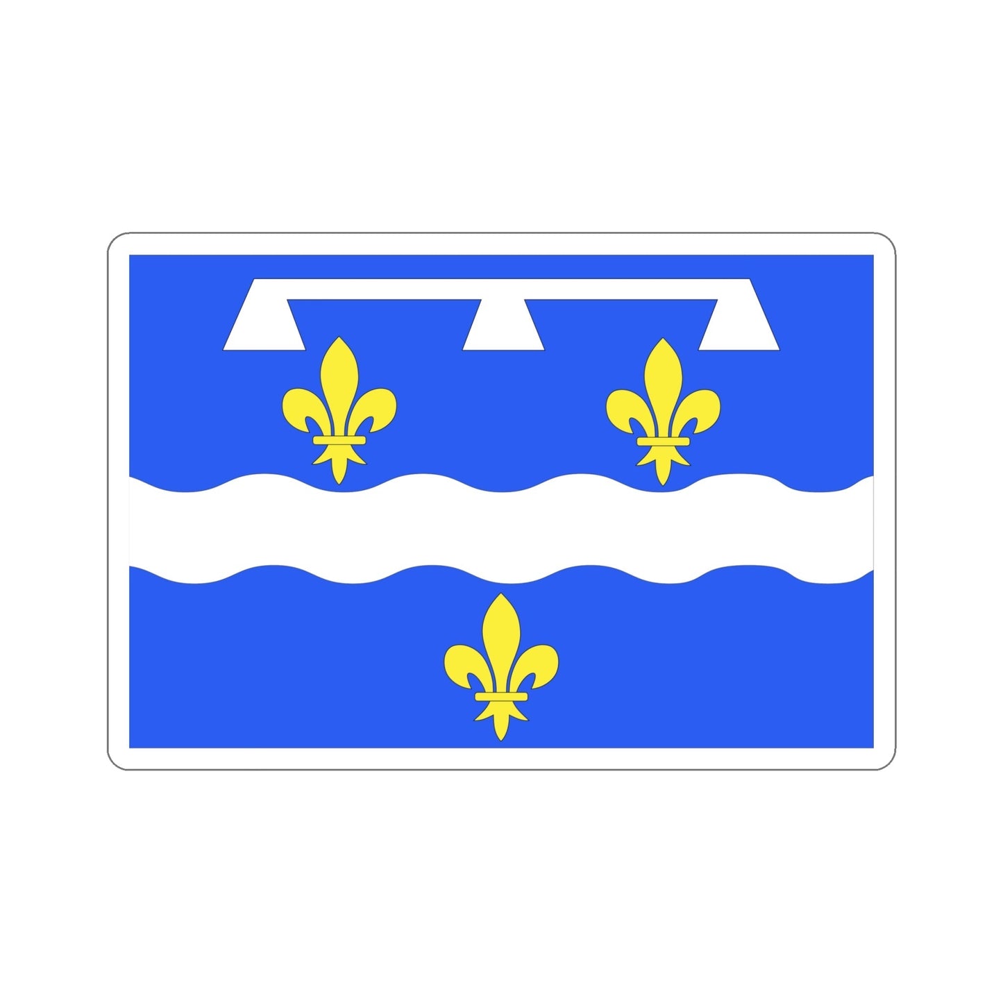 Flag of Loiret France 2 STICKER Vinyl Die-Cut Decal-6 Inch-The Sticker Space