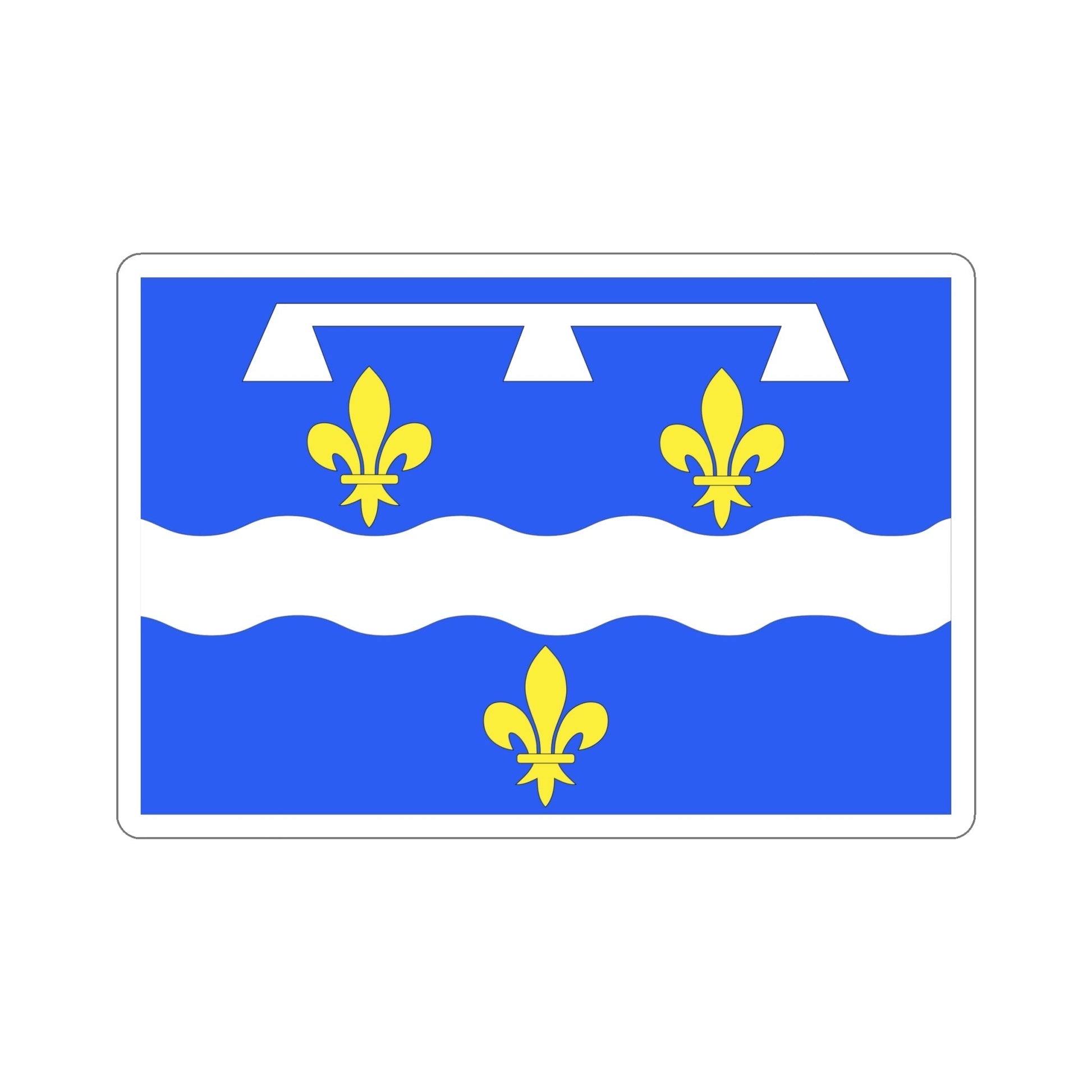 Flag of Loiret France 2 STICKER Vinyl Die-Cut Decal-6 Inch-The Sticker Space