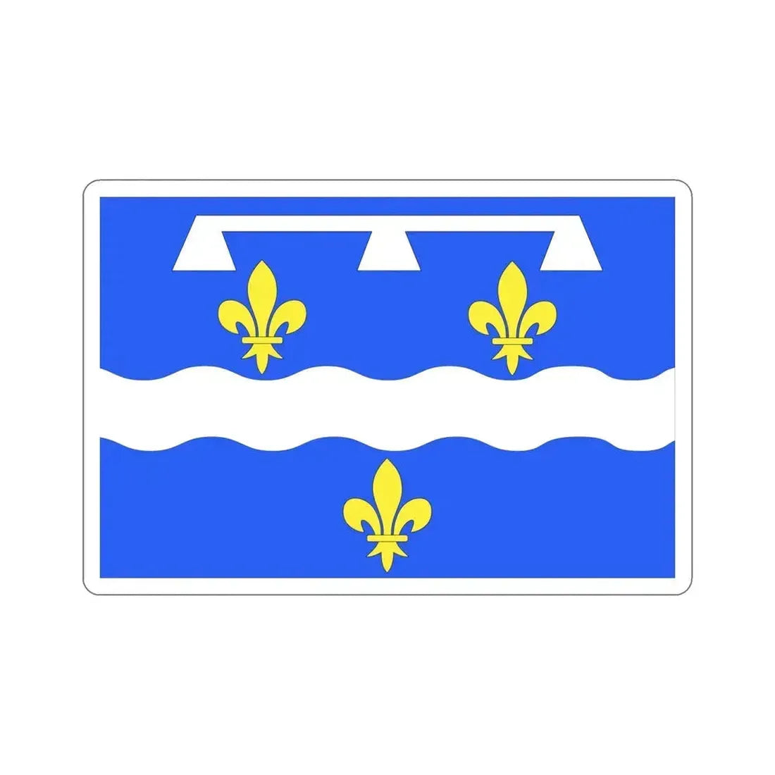 Flag of Loiret France 2 STICKER Vinyl Die-Cut Decal 6 Inch - The Sticker Space