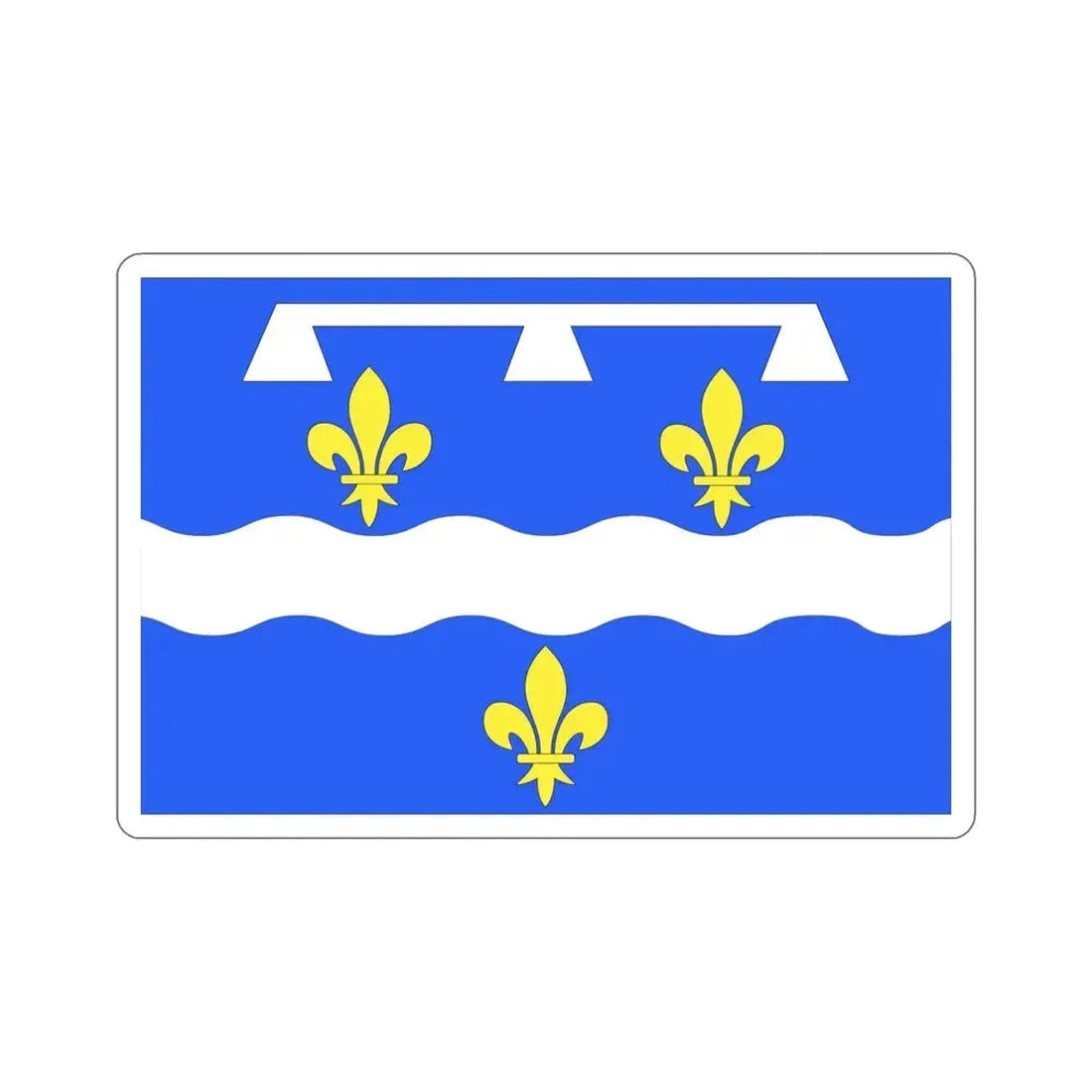 Flag of Loiret France 2 STICKER Vinyl Die-Cut Decal - The Sticker Space