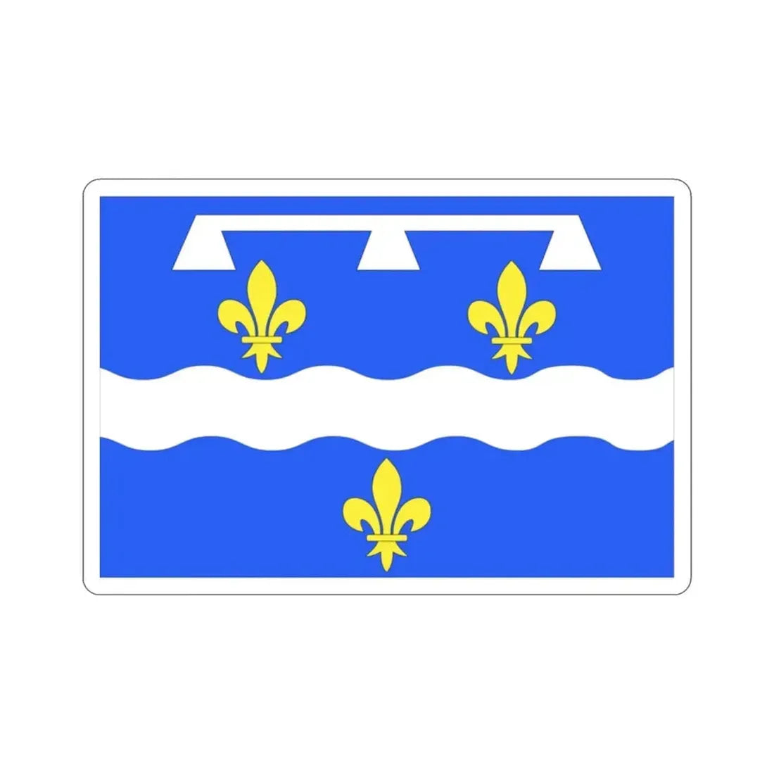 Flag of Loiret France 2 STICKER Vinyl Die-Cut Decal - The Sticker Space