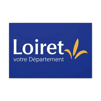 Flag of Loiret France - Canvas Wall Art 24″ x 16″ 1.25" - The Sticker Space