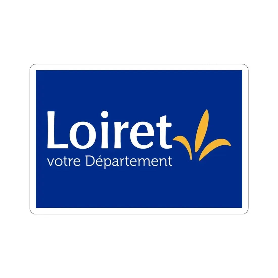 Flag of Loiret France STICKER Vinyl Die-Cut Decal 3 Inch - The Sticker Space