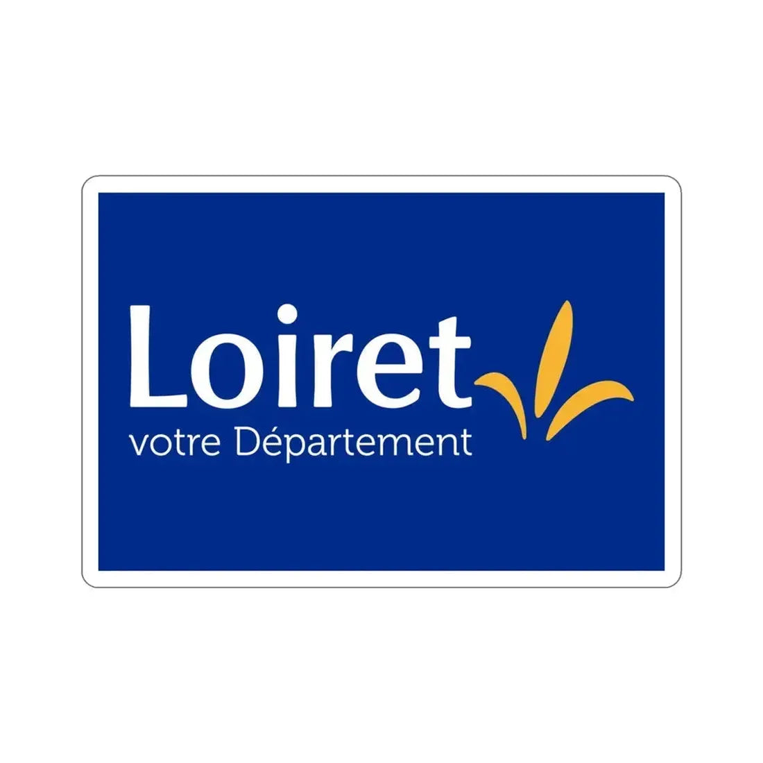 Flag of Loiret France STICKER Vinyl Die-Cut Decal 4 Inch - The Sticker Space