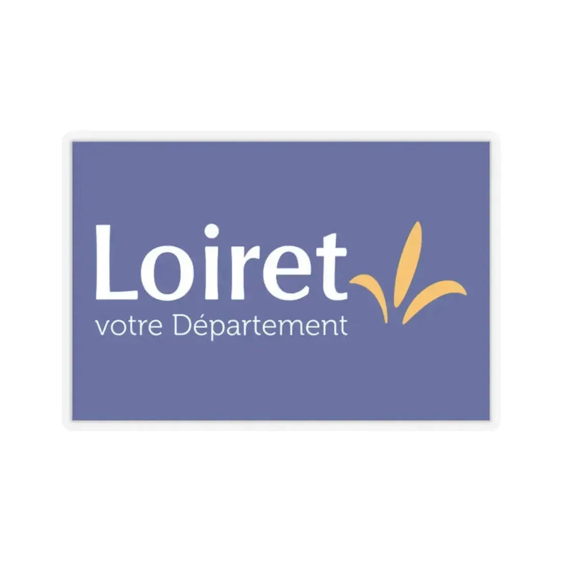 Flag of Loiret France - STICKER Vinyl Kiss-Cut Decal 2 Inch Transparent - The Sticker Space