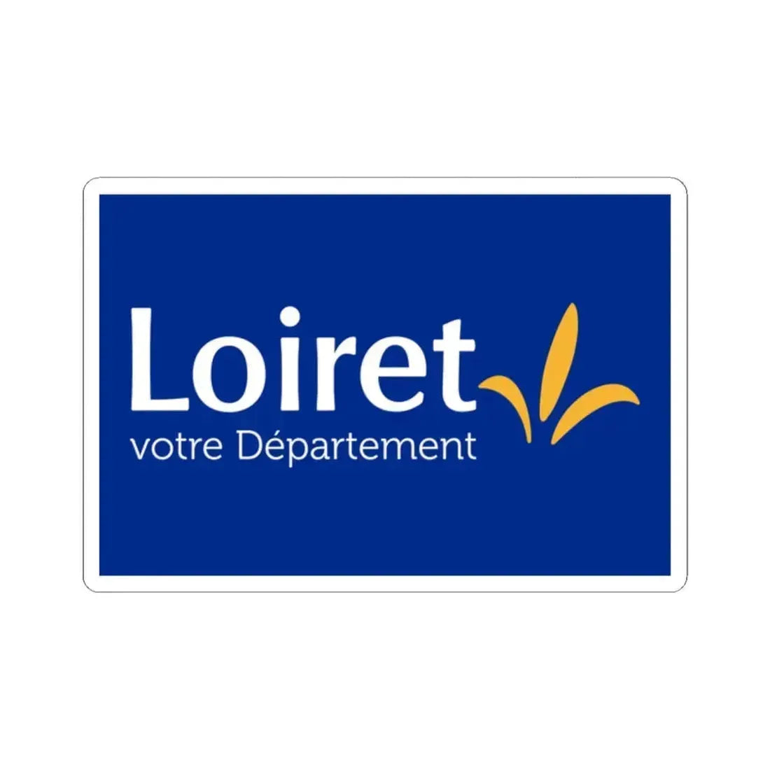 Flag of Loiret France - STICKER Vinyl Kiss-Cut Decal 2 Inch White - The Sticker Space