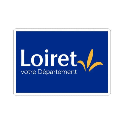 Flag of Loiret France - STICKER Vinyl Kiss-Cut Decal 2 Inch White - The Sticker Space