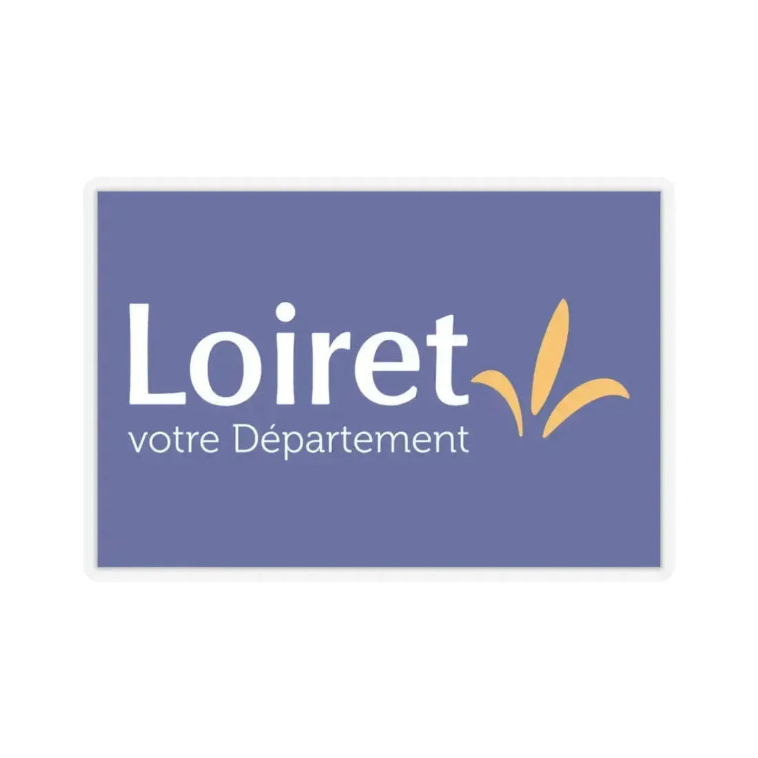 Flag of Loiret France - STICKER Vinyl Kiss-Cut Decal 3 Inch Transparent - The Sticker Space