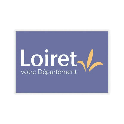 Flag of Loiret France - STICKER Vinyl Kiss-Cut Decal 3 Inch Transparent - The Sticker Space