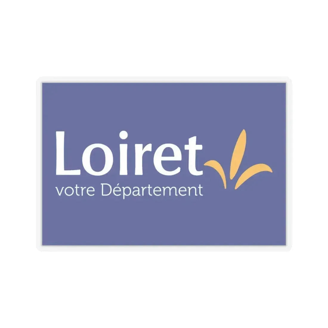 Flag of Loiret France - STICKER Vinyl Kiss-Cut Decal 4 Inch Transparent - The Sticker Space