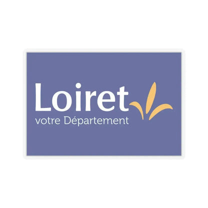 Flag of Loiret France - STICKER Vinyl Kiss-Cut Decal 4 Inch Transparent - The Sticker Space