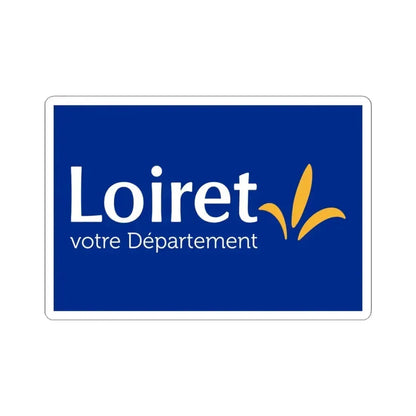Flag of Loiret France - STICKER Vinyl Kiss-Cut Decal 4 Inch White - The Sticker Space