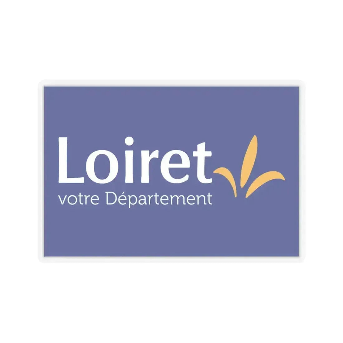Flag of Loiret France - STICKER Vinyl Kiss-Cut Decal 6 Inch Transparent - The Sticker Space