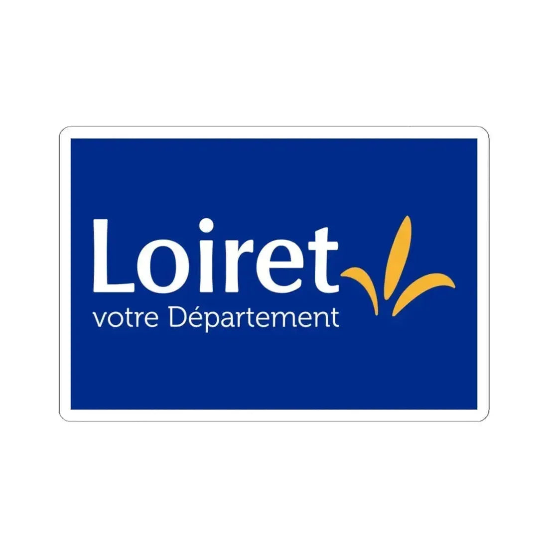 Flag of Loiret France - STICKER Vinyl Kiss-Cut Decal 6 Inch White - The Sticker Space