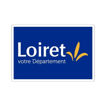 Flag of Loiret France - STICKER Vinyl Kiss-Cut Decal 6 Inch White - The Sticker Space