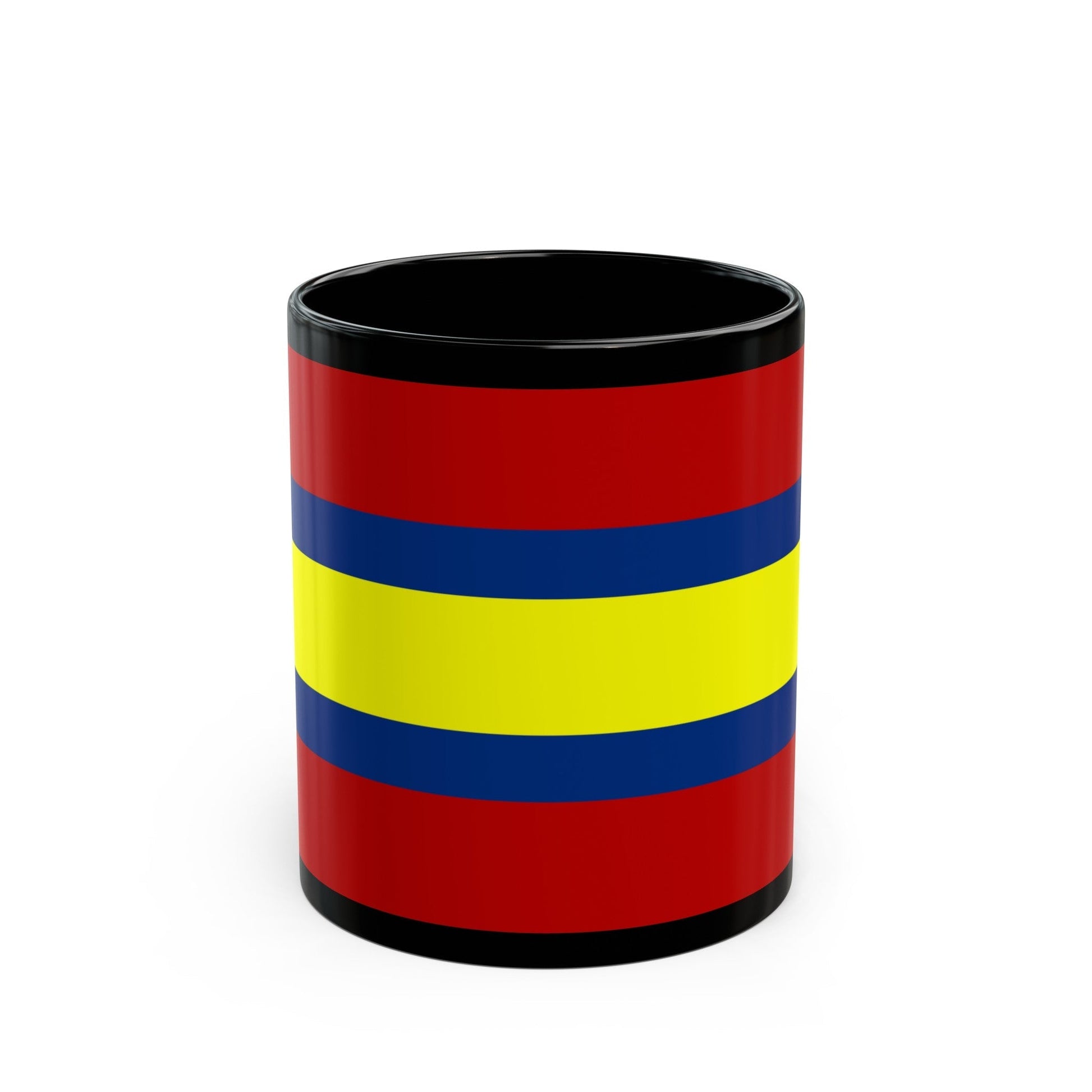 Flag of Loja Ecuador - Black Coffee Mug-11oz-The Sticker Space