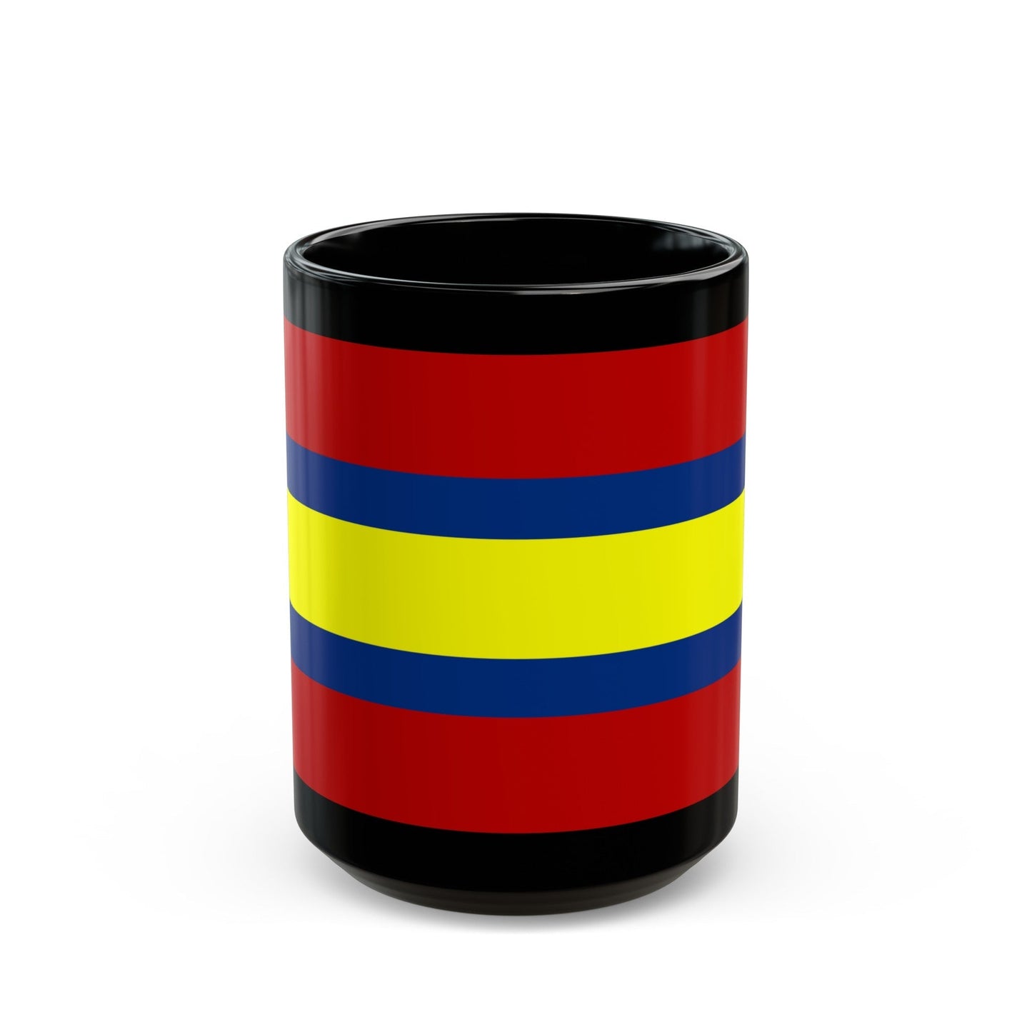 Flag of Loja Ecuador - Black Coffee Mug-15oz-The Sticker Space