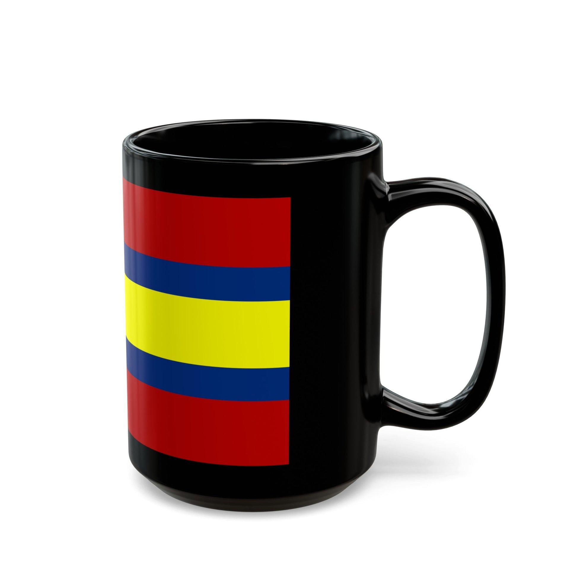 Flag of Loja Ecuador - Black Coffee Mug-The Sticker Space