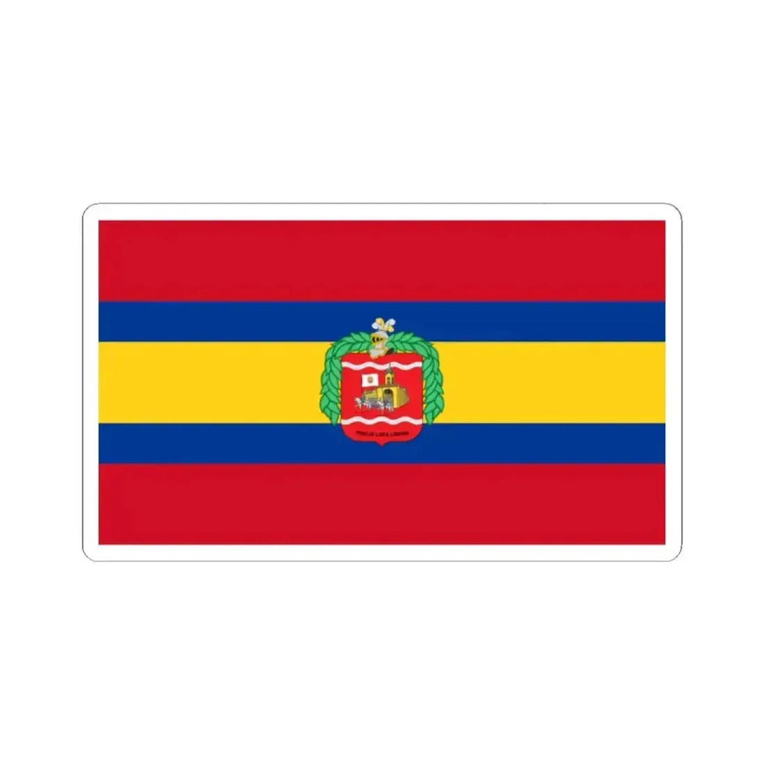 Flag of Loja Ecuador (Ecuador) STICKER Vinyl Kiss-Cut Decal 2 Inch White - The Sticker Space