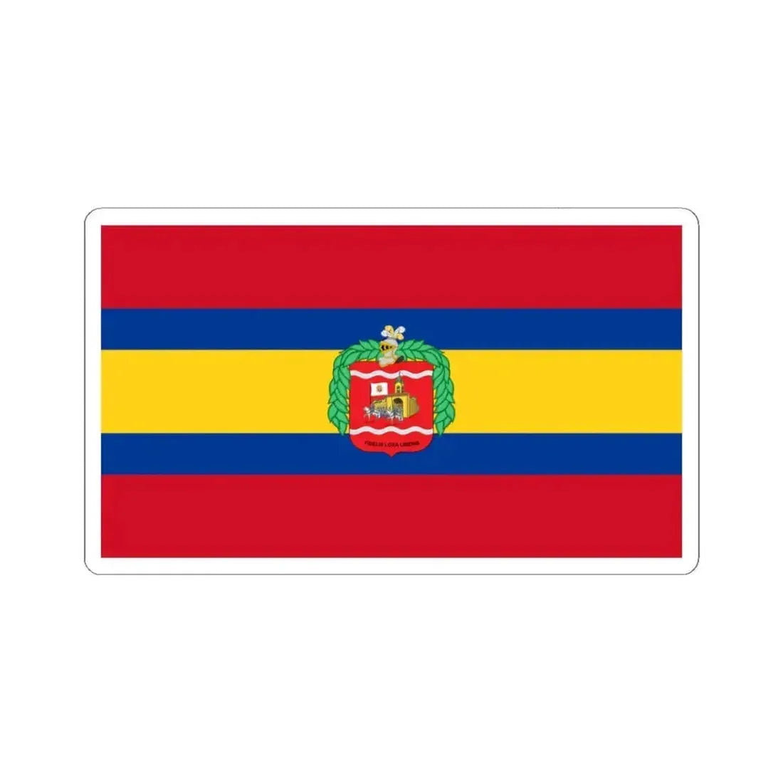 Flag of Loja Ecuador (Ecuador) STICKER Vinyl Kiss-Cut Decal 3 Inch White - The Sticker Space