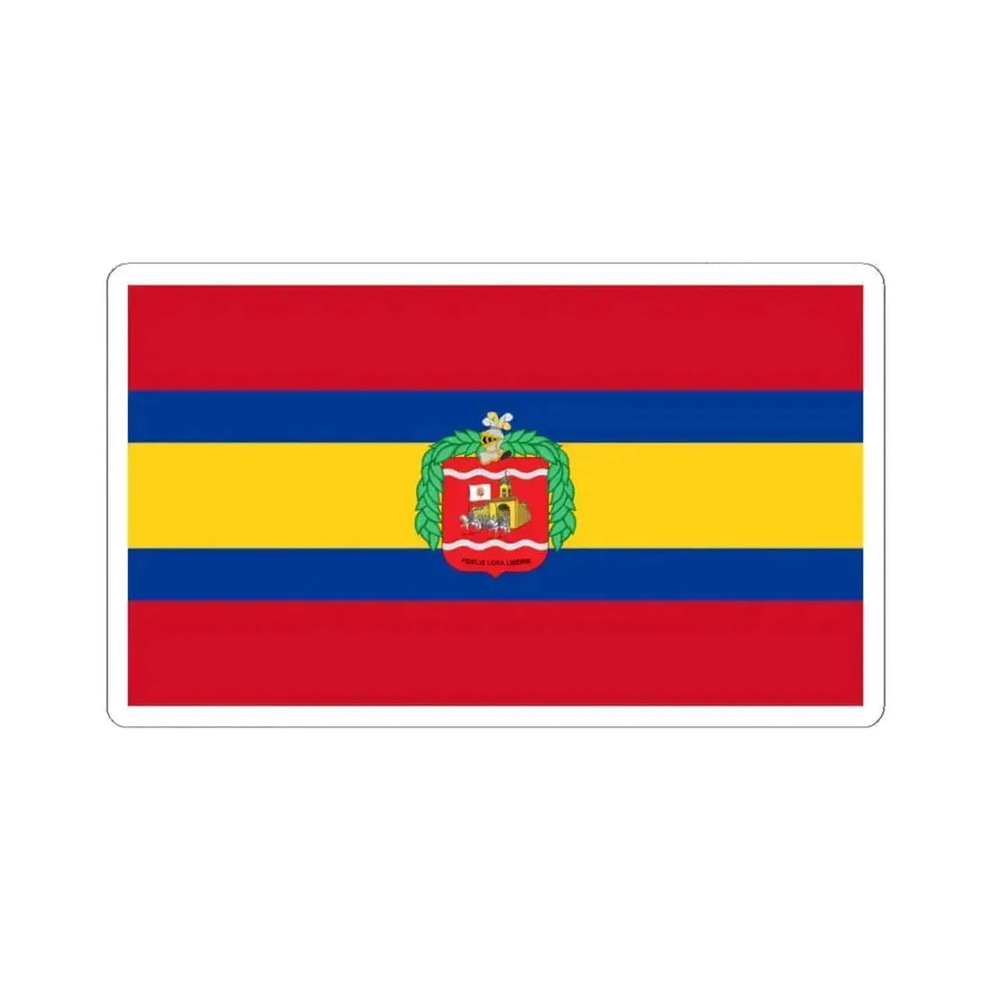 Flag of Loja Ecuador (Ecuador) STICKER Vinyl Kiss-Cut Decal 4 Inch White - The Sticker Space