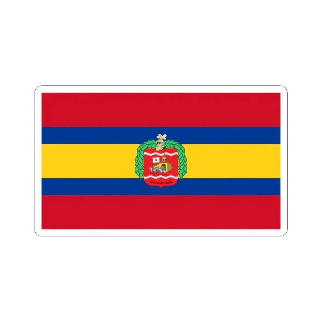 Flag of Loja Ecuador (Ecuador) STICKER Vinyl Kiss-Cut Decal 6 Inch White - The Sticker Space