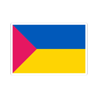 Flag of Lokhvytsia raion (Ukraine) STICKER Vinyl Kiss-Cut Decal 4 Inch White - The Sticker Space