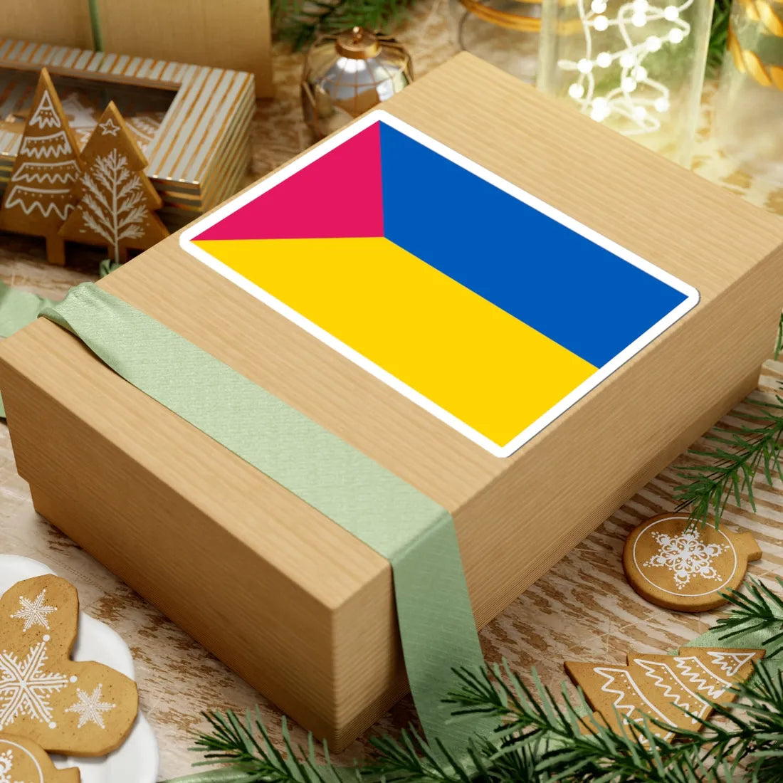 Flag of Lokhvytsia raion (Ukraine) STICKER Vinyl Kiss-Cut Decal - The Sticker Space