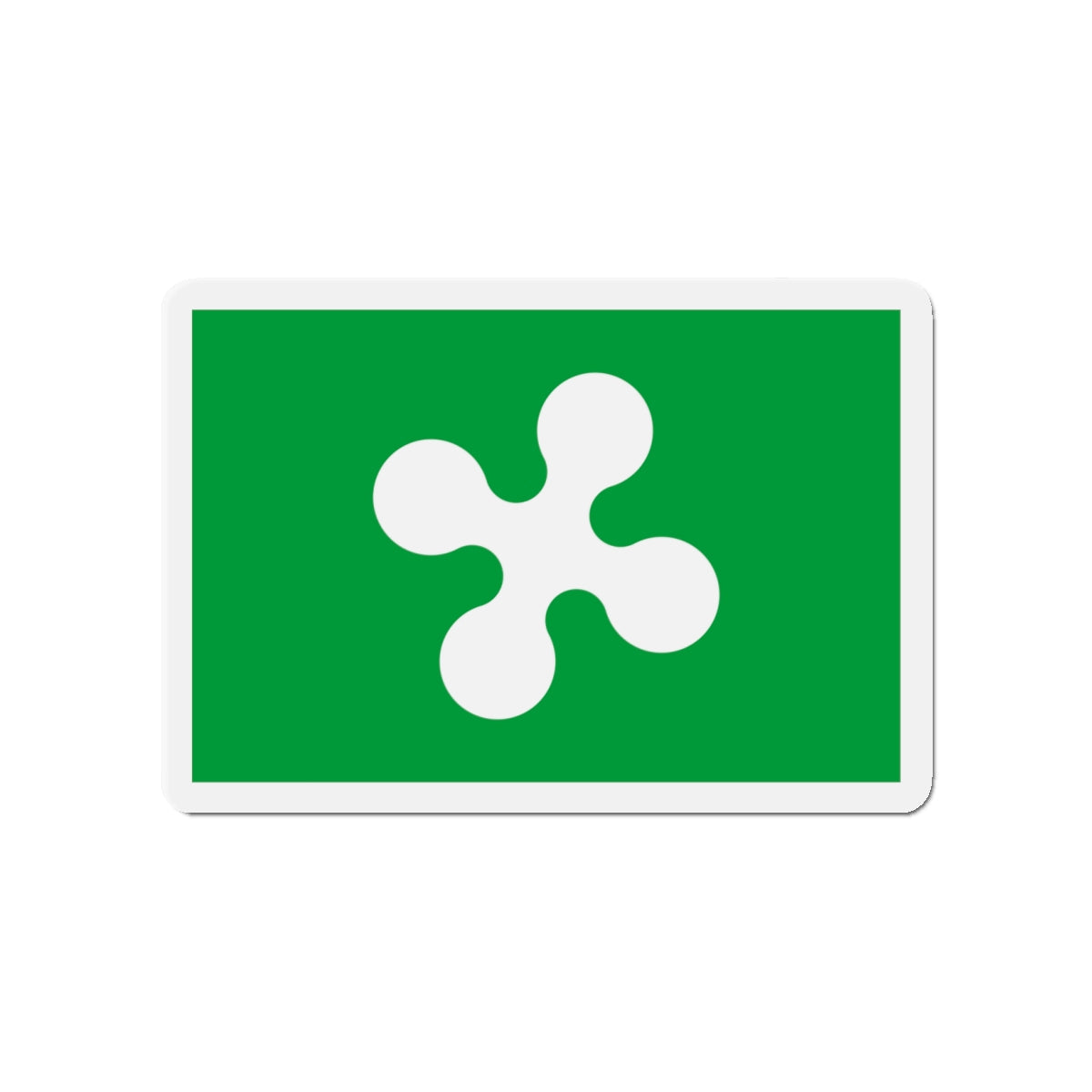 Flag of Lombardy Italy - Die-Cut Magnet-4" x 4"-The Sticker Space