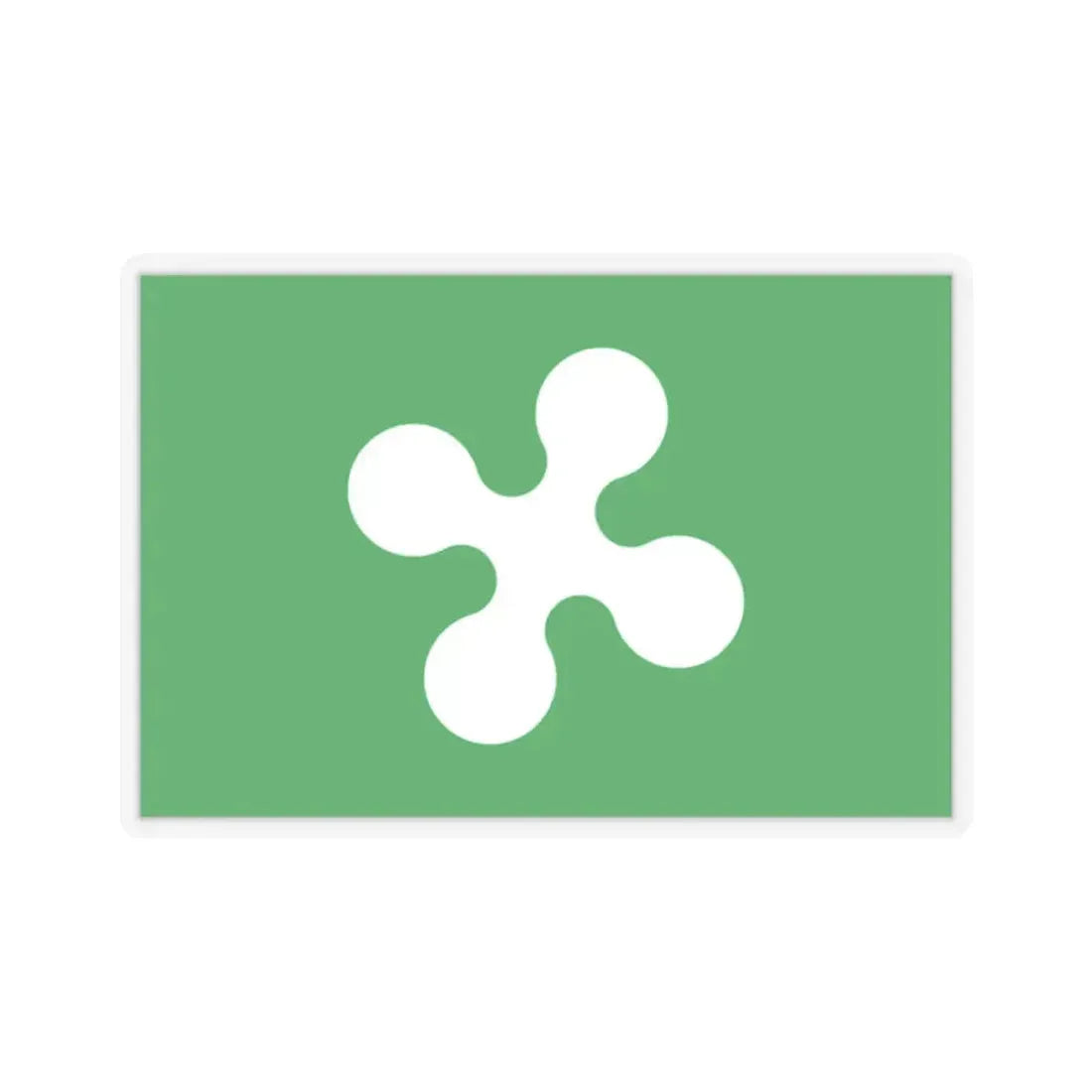 Flag of Lombardy Italy - STICKER Vinyl Kiss-Cut Decal 2 Inch Transparent - The Sticker Space
