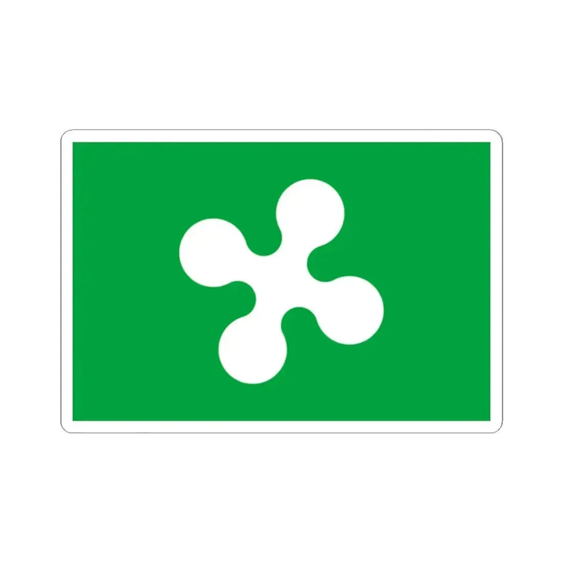 Flag of Lombardy Italy - STICKER Vinyl Kiss-Cut Decal 2 Inch White - The Sticker Space