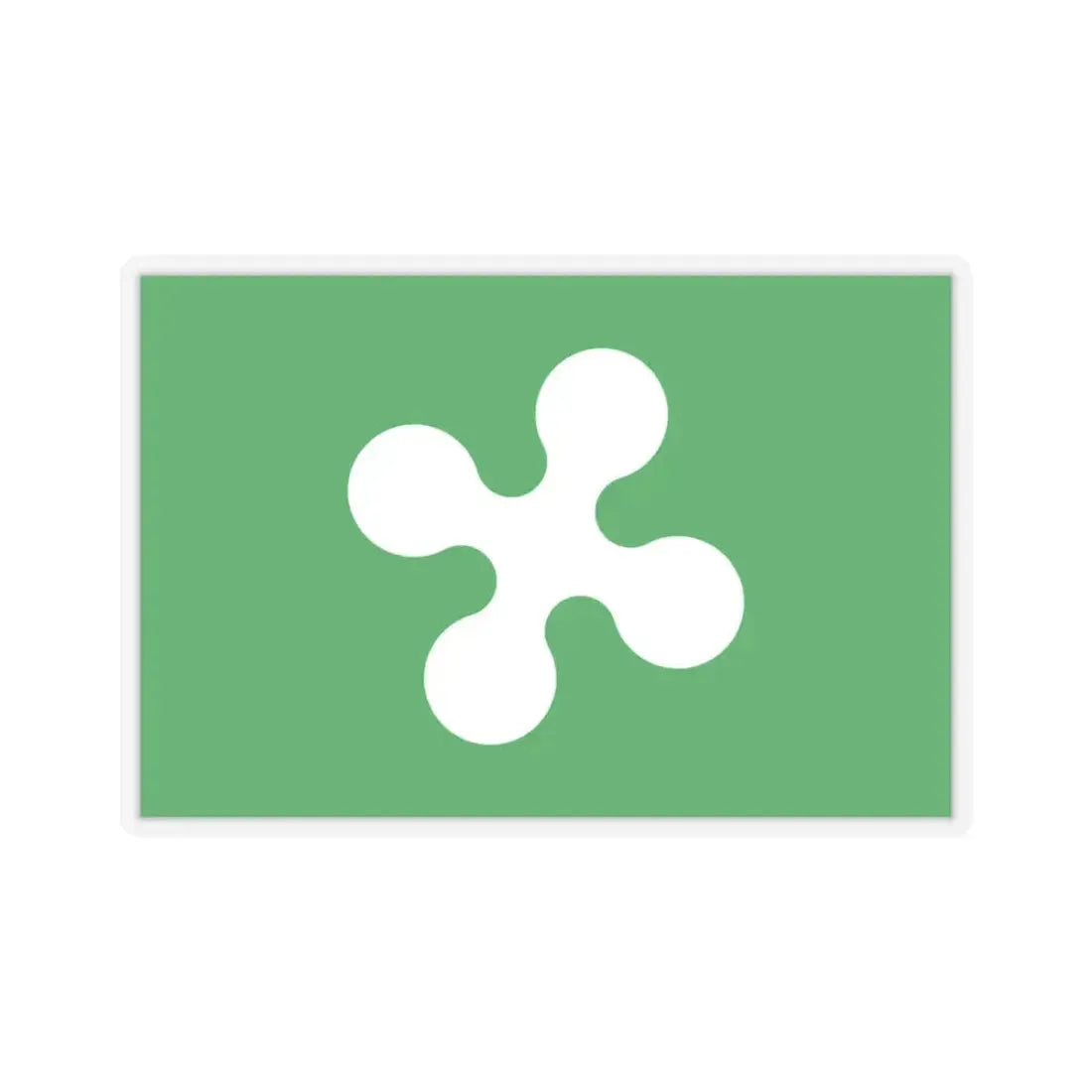 Flag of Lombardy Italy - STICKER Vinyl Kiss-Cut Decal 3 Inch Transparent - The Sticker Space