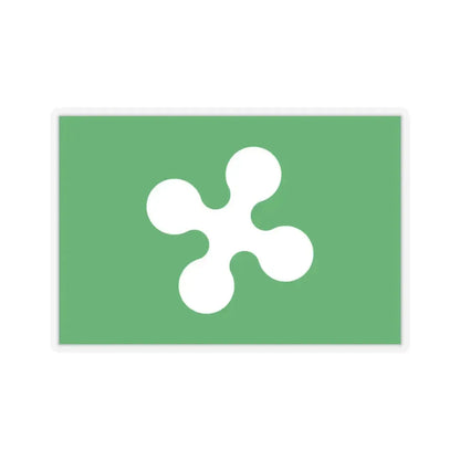 Flag of Lombardy Italy - STICKER Vinyl Kiss-Cut Decal 3 Inch Transparent - The Sticker Space