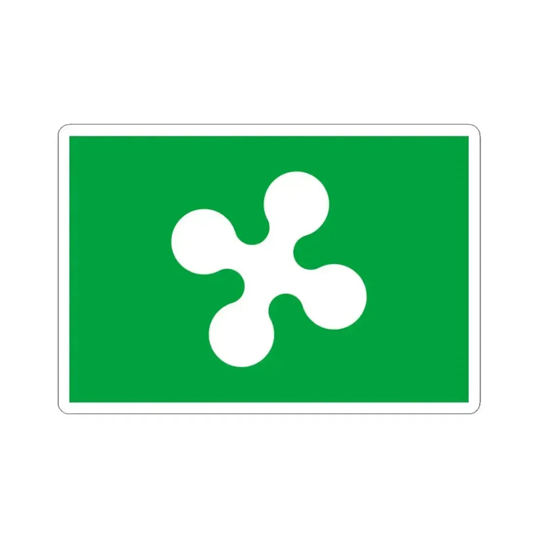 Flag of Lombardy Italy - STICKER Vinyl Kiss-Cut Decal 3 Inch White - The Sticker Space