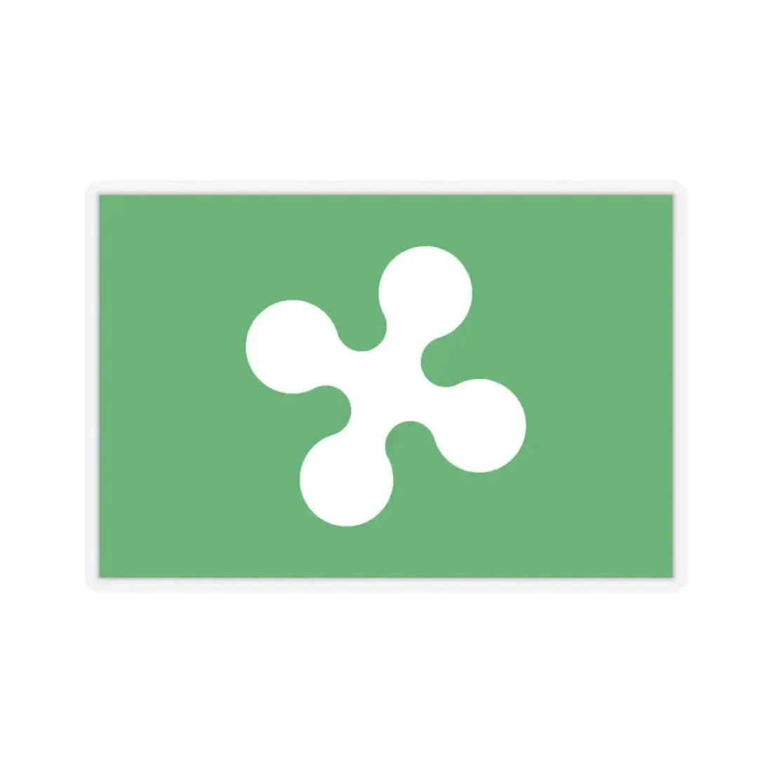 Flag of Lombardy Italy - STICKER Vinyl Kiss-Cut Decal 4 Inch Transparent - The Sticker Space