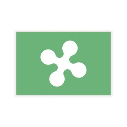 Flag of Lombardy Italy - STICKER Vinyl Kiss-Cut Decal 4 Inch Transparent - The Sticker Space