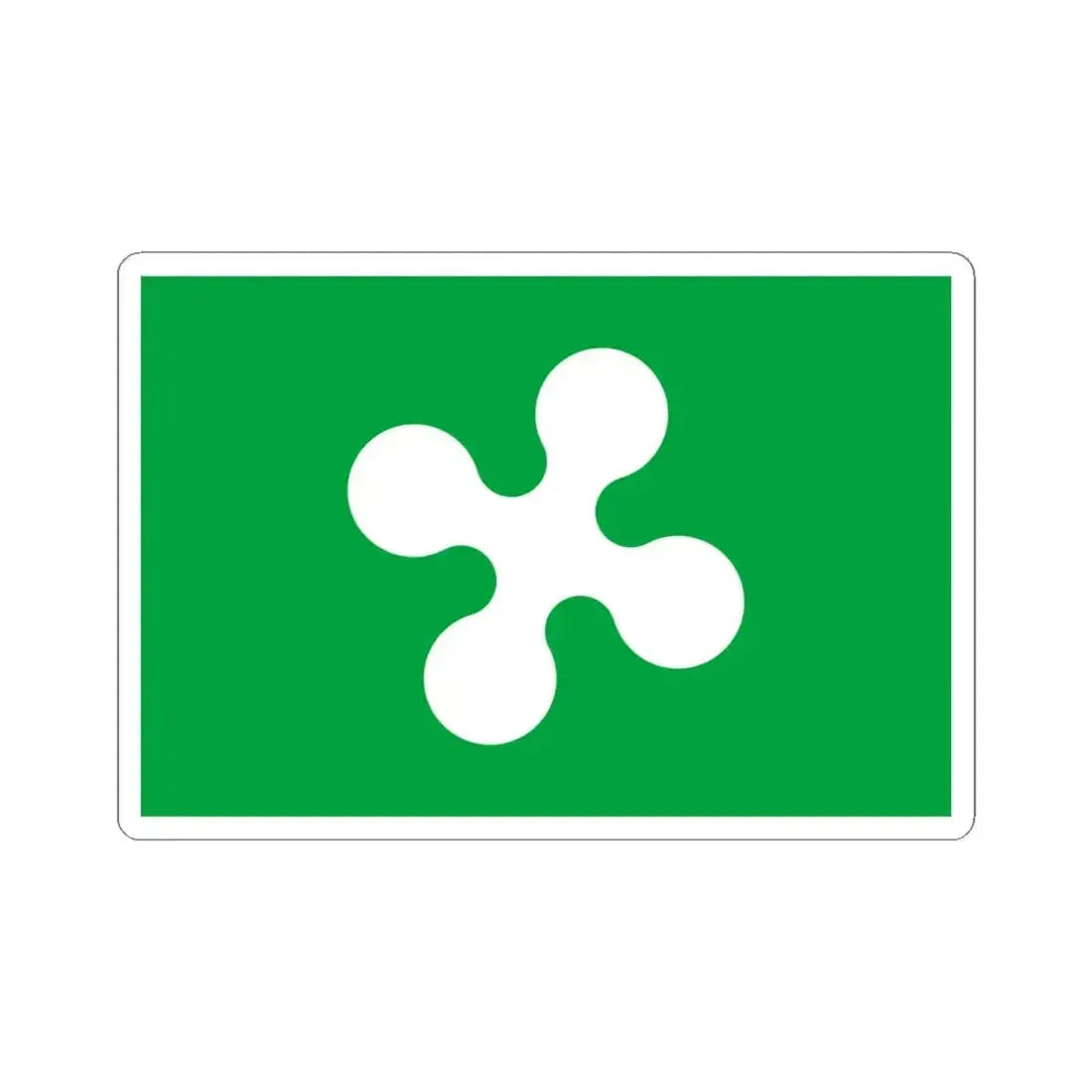 Flag of Lombardy Italy - STICKER Vinyl Kiss-Cut Decal 4 Inch White - The Sticker Space