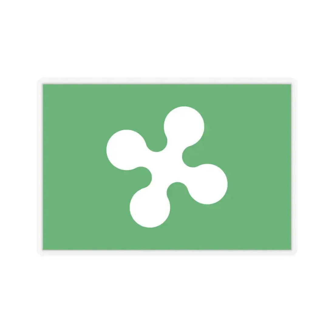 Flag of Lombardy Italy - STICKER Vinyl Kiss-Cut Decal 6 Inch Transparent - The Sticker Space