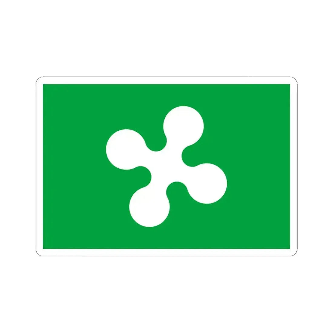Flag of Lombardy Italy - STICKER Vinyl Kiss-Cut Decal 6 Inch White - The Sticker Space