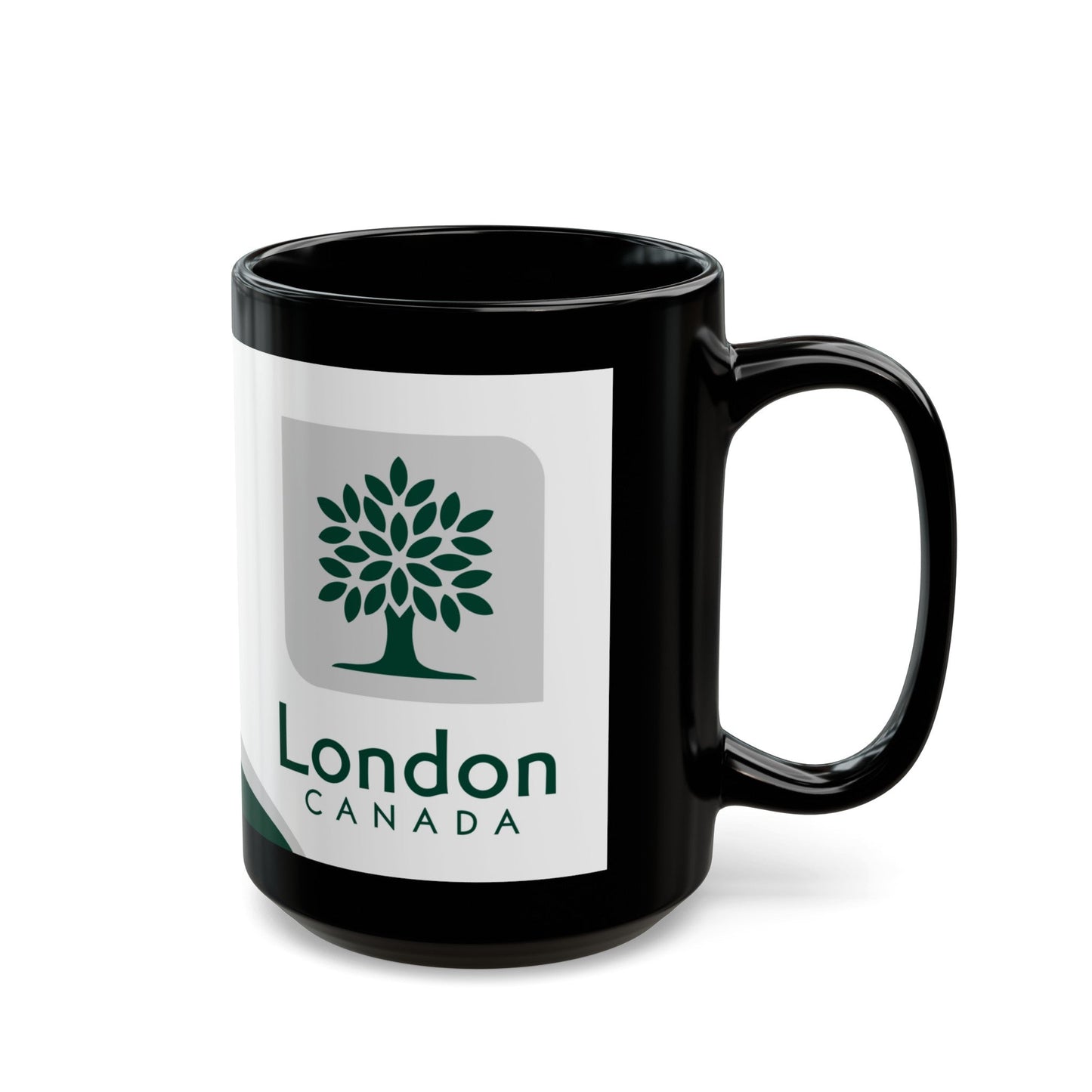 Flag of London Ontario Canada - Black Coffee Mug-The Sticker Space