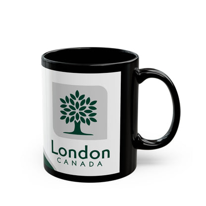 Flag of London Ontario Canada - Black Coffee Mug-The Sticker Space