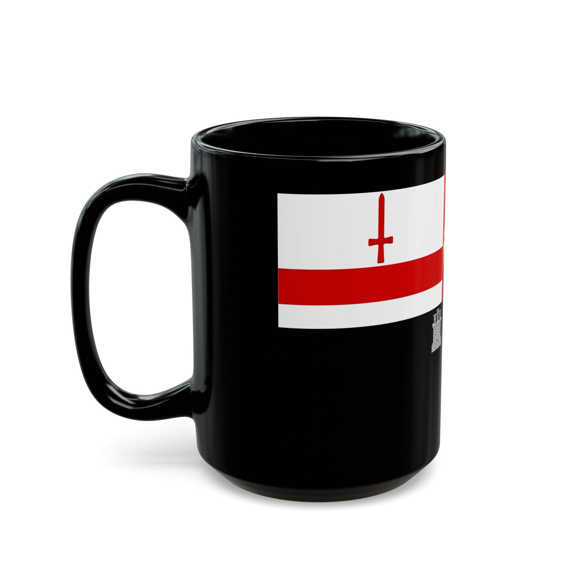 Flag of Londonderry Ireland - Black Coffee Mug-The Sticker Space