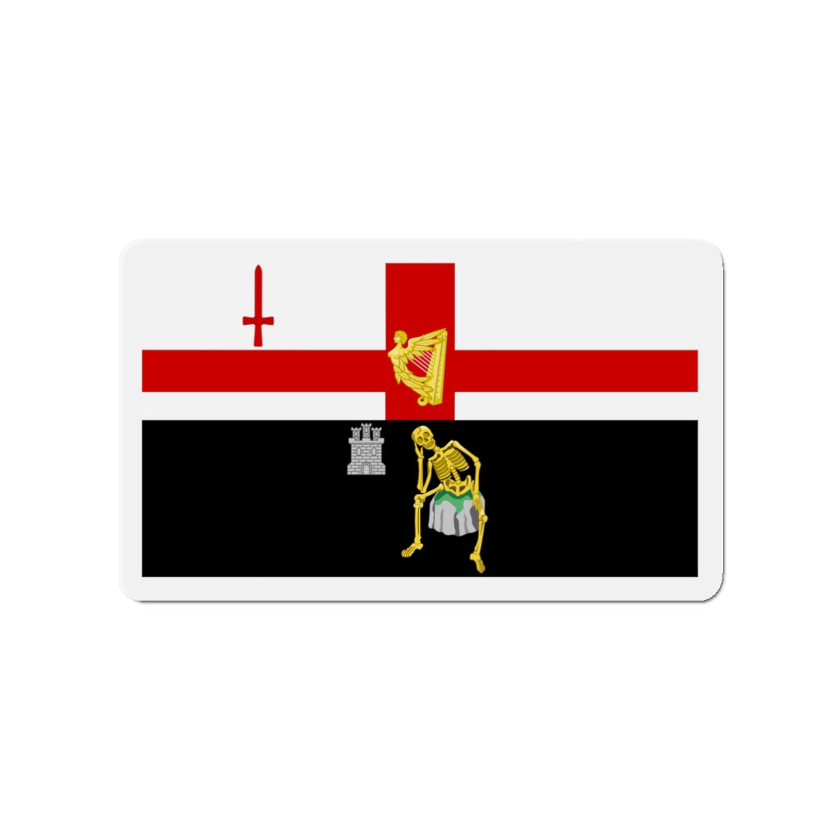 Flag of Londonderry Ireland - Die-Cut Magnet-3" x 3"-The Sticker Space