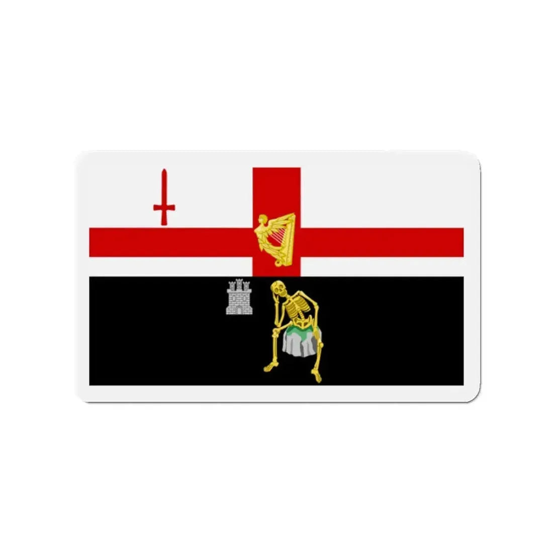 Flag of Londonderry Ireland - Refrigerator Magnet 2 Inch - The Sticker Space