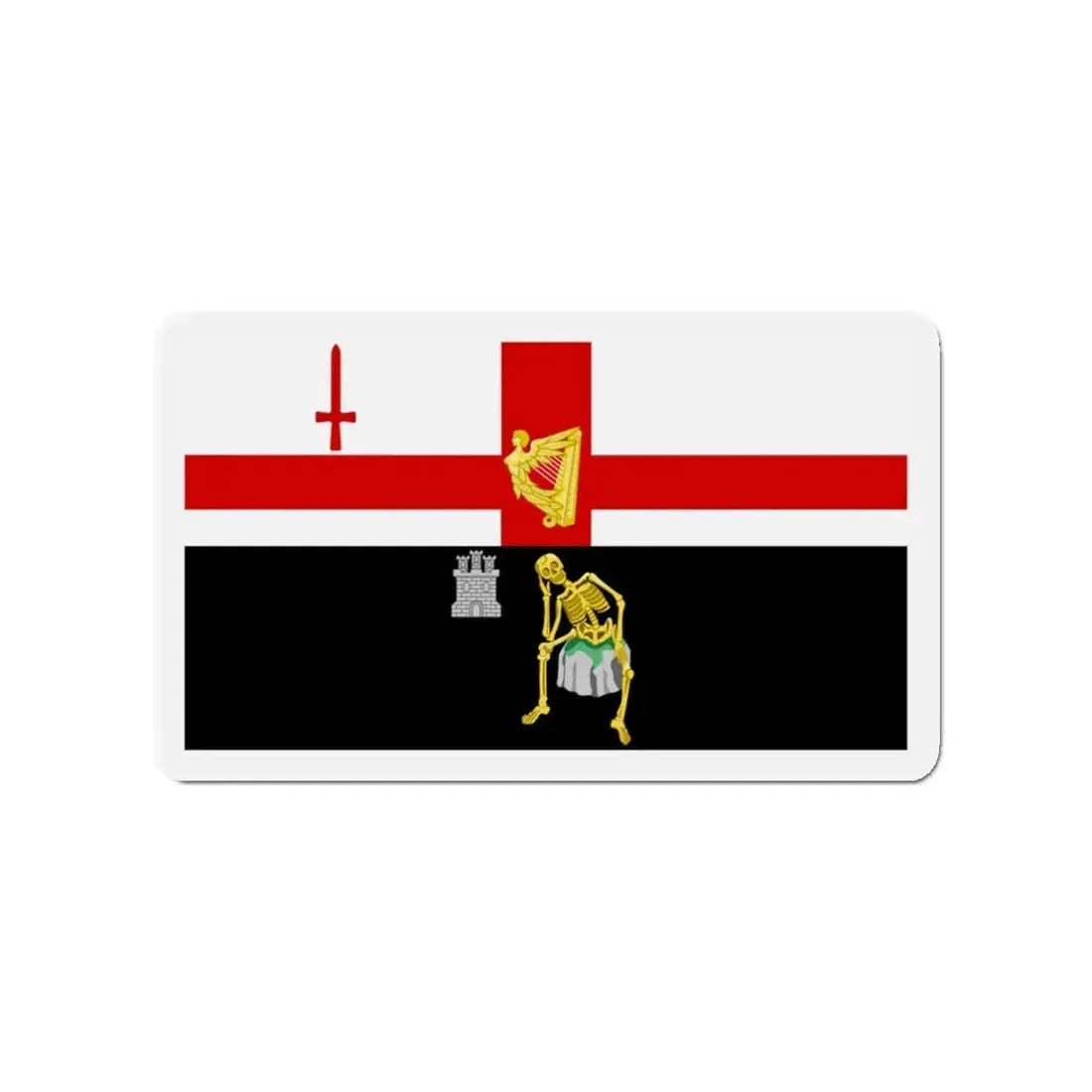 Flag of Londonderry Ireland - Refrigerator Magnet 3 Inch - The Sticker Space