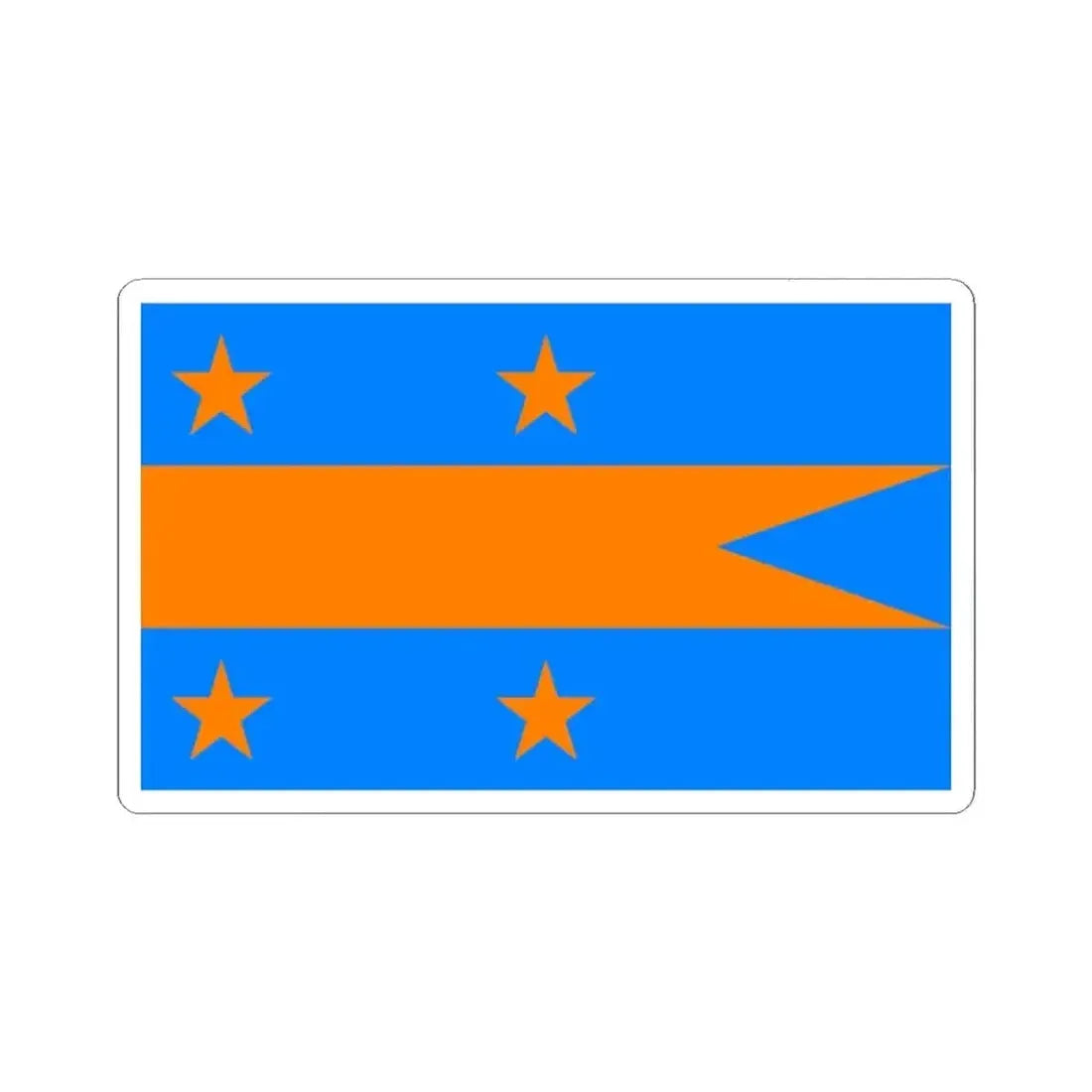 Flag of Long Island (United States) STICKER Vinyl Kiss-Cut Decal 2 Inch White - The Sticker Space